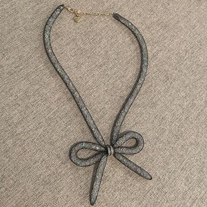 Betsey Johnson Mesh Bow Collar Necklace